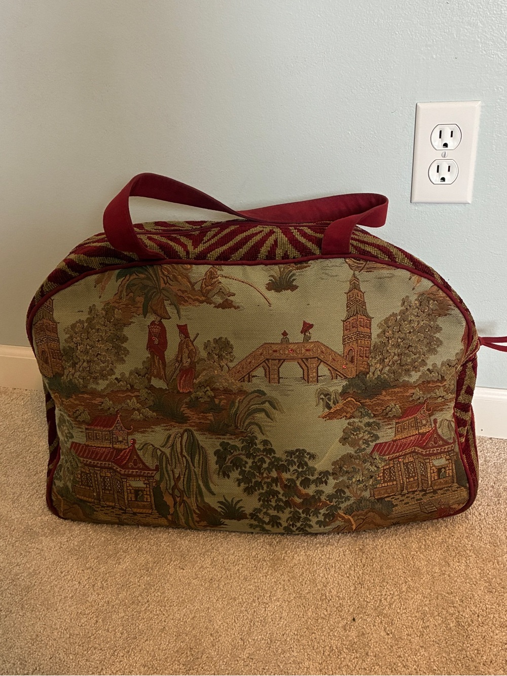 Atenti Vintage Woven Tapestry Weekender Bag